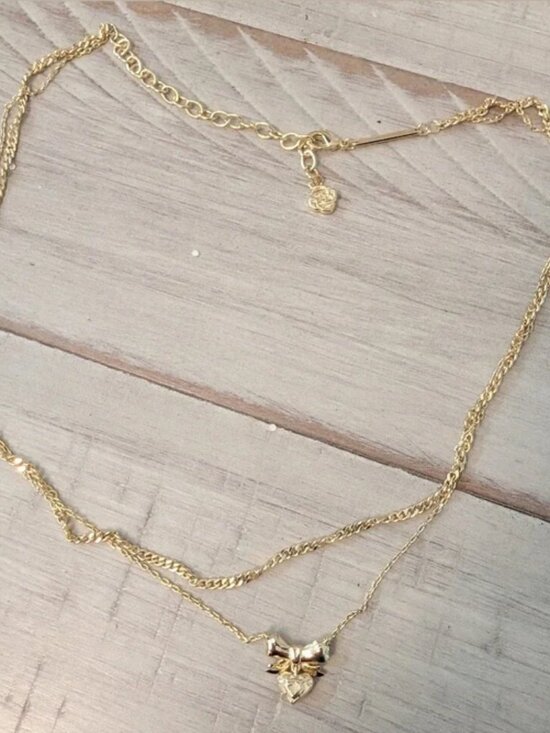 Kendra Scott Jewelry - Kendra Scott Belle Bow Double Strand Necklace Gold